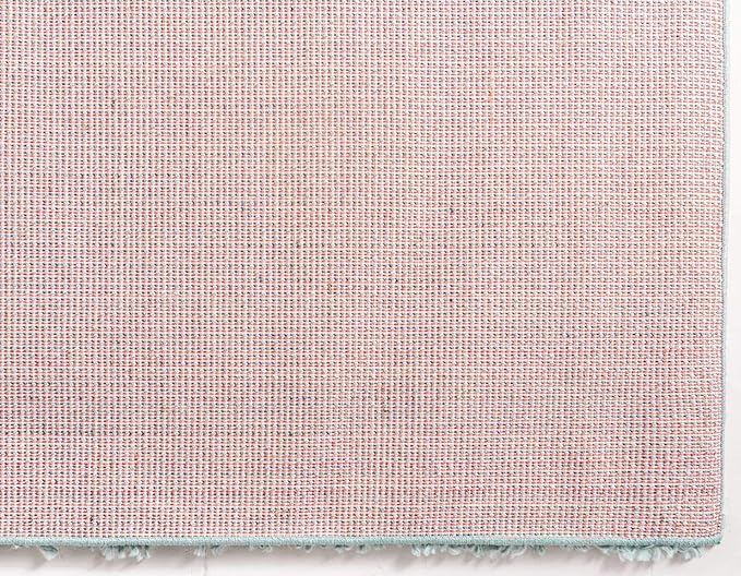 Unique Loom Davos Shag Collection Area Rug - Solid (7' 1" Square, Aqua)