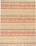 Dash & Albert Paint Chip Stone Hand Micro Hooked Wool Rug, 7.5 X 9.5 Feet, Pink/Blue Geometric Pattern