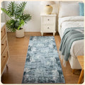 Istana Hallway Runner Rug 2x6 - Blue Kitchen Rugs Non Slip Washable -Silk's Soft Touch Carpet Runner - Stylish Rug Runner for Home