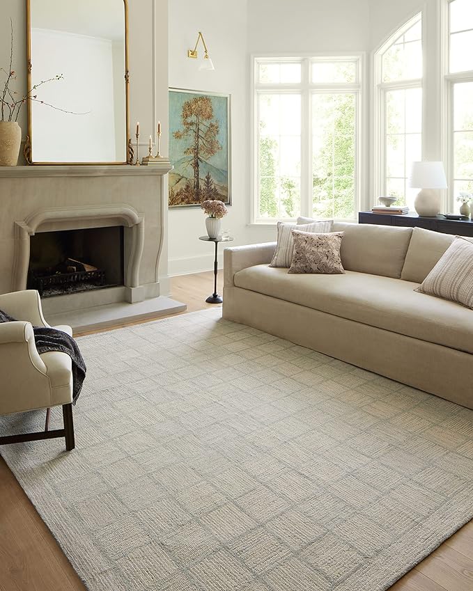 Loloi Chris Loves Julia Francis Collection FRA-03 Silver/Sky 8'-6" x 12' Area Rug