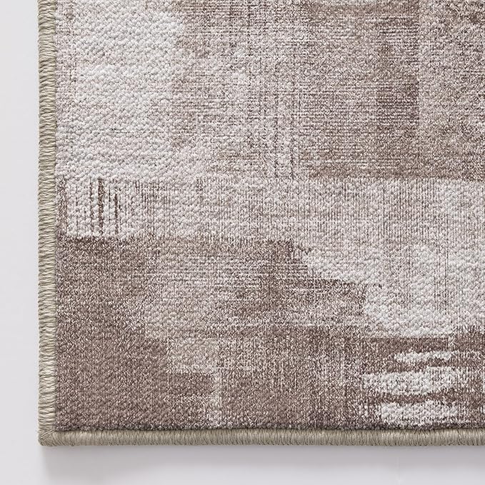 LUMI 4x6 Washable Low-Pile Area Rug for Living Room, Ultra Soft Modern Abstract Rugs Non Slip with Rubber Backing, High Traffic, Stain Resistant Carpets, Ideal for Bedroom, Dining Room, Indoor