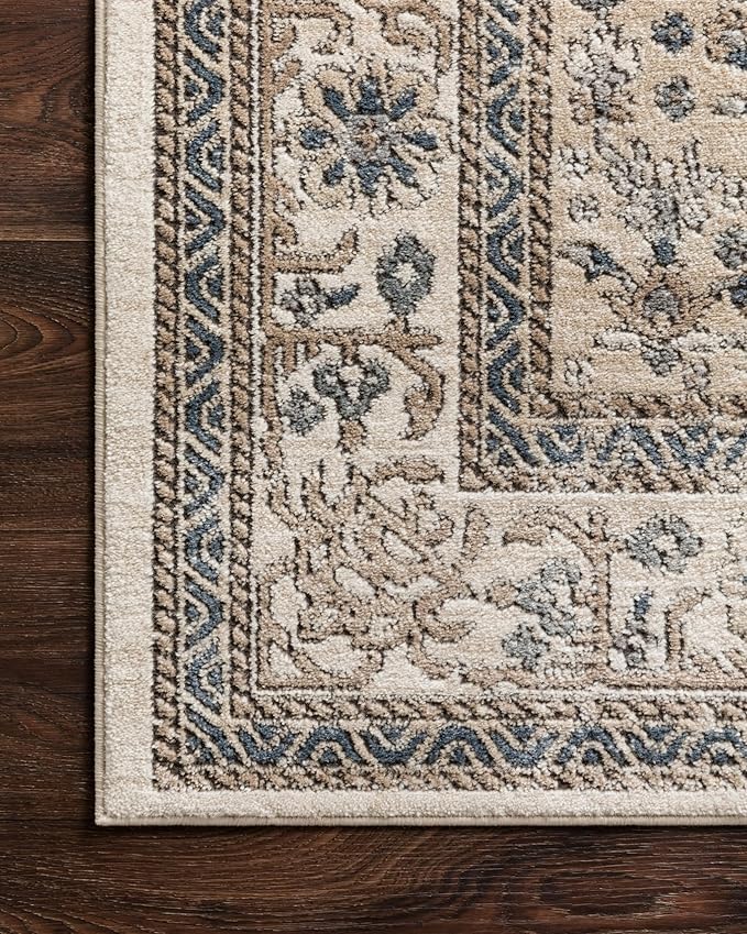Loloi Teagan Collection TEA-02 Oatmeal/Ivory 11'-6" x 15' Area Rug, Large, Soft Neutral Rug, High-Traffic for Living Room, Bedroom, Home Office, Dining Area