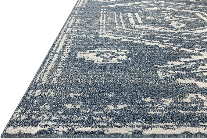 Loloi Magnolia Home by Joanna Gaines Gigi Collection GIG-03 Denim/Ivory 2'-7" x 10'-0" Runner Rug