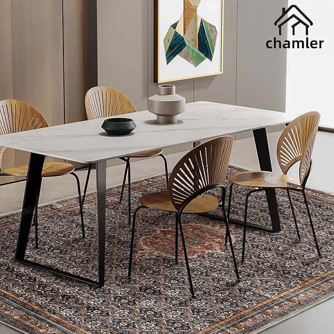 5x7 Washable Area Rug Vintage Traditional Floor Cover Foldable Thin Kitchen Accent Indoor Distressed Non Slip Carpet Rugs for Bedroom Living Room Bathroom
