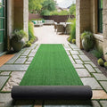 Ottomanson Artificial Grass Turf 22" x 29' Indoor Outdoor Faux Grass Rug with Drainage Holes, Customizable with Extra Long Size Options, Perfect for Patio Lawn Balcony Weddings Photoshoot Backdrop