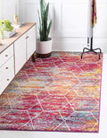 Unique Loom Trellis Frieze Collection Area Rug - Geometric (9' x 12', Multi/ Ivory)