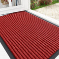 OLANLY Front Door Mat Indoor Outdoor Entrance, Waterproof Heavy Duty Doormat, Fade Resistant, Low Profile, Easy Clean Patio Porch Welcome Floor Mats for Entry, 29.5x17, Red