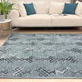 Alfa Rich 7x10 Bluish Gray Washable Area Rugs for Living Room Bedroom Kitchen Decor Cotton Rug