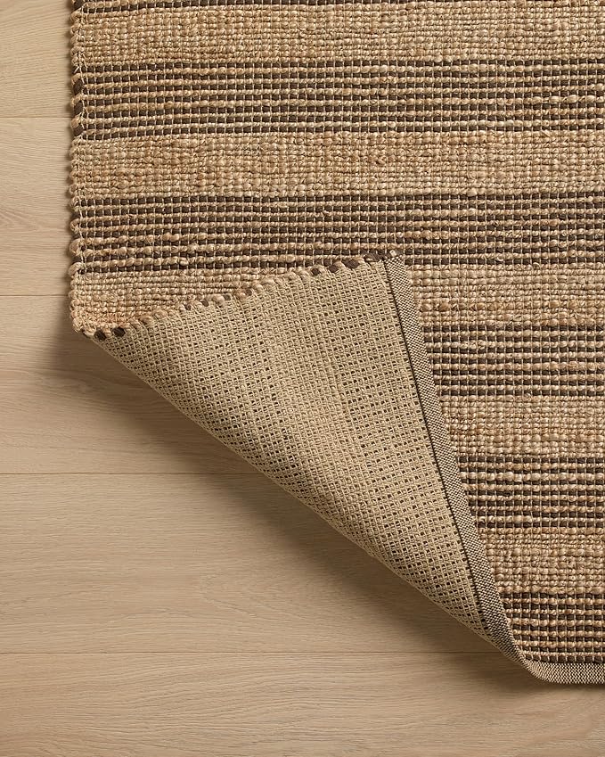 Loloi Chris Loves Julia Judy Collection JUD-06 Natural/Chocolate 8'-6" x 11'-6" Area Rug