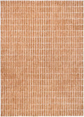 Hand-Tufted 100% Wool Area Rug – Unique Modern Geometric Grid Pattern, Soft Plush Textured Carpet for Living Room, Bedroom, Dining Room & Entryway (Gold, 7' x 9')