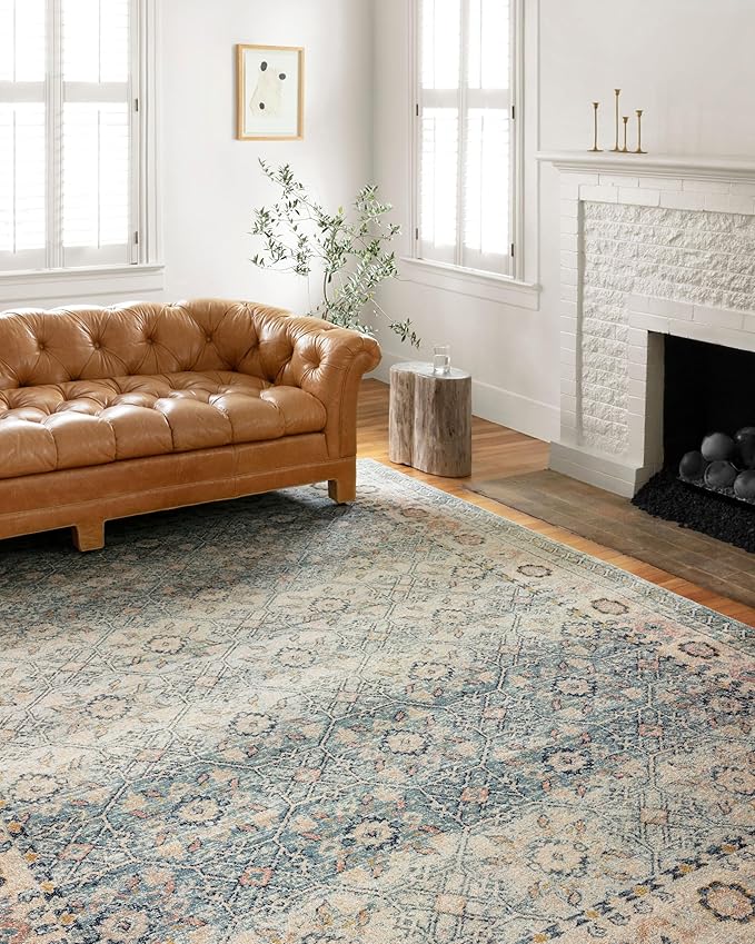 Loloi Jocelyn Collection JOC-04 Sky/Multi 7'-10" x 10' .38" Thick Area Rug