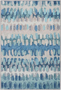 Dash and Albert Paint Chip Machine Washable Area Rug - 4' x 6' Blue - Geometric Accent Rug - Anti-Slip Backing, Lightweight, Machine Washable, High Traffic Areas Kitchen, Mudroom, Laundry Room