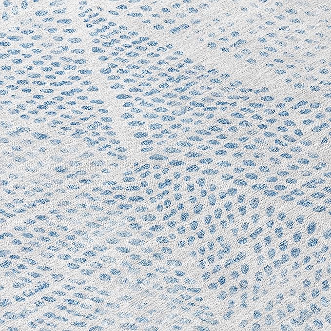 Addison Rugs Chantille ACN591 Denim 2'3" x 7'6" Indoor Outdoor Hallway Runner Rug, Stain Resistant Washable Kitchen Area Carpet for Bathroom, Laundry and Bedroom Rug