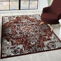 LUXE WEAVERS Moroccan Red 6x9 Medallion Area Rug for Living Rooms