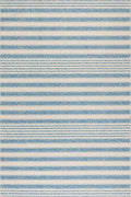 Dash & Albert Vion Blue Machine Washable Rug, Runner-2.5 X 8 Feet, Blue/Grey Stripe Pattern
