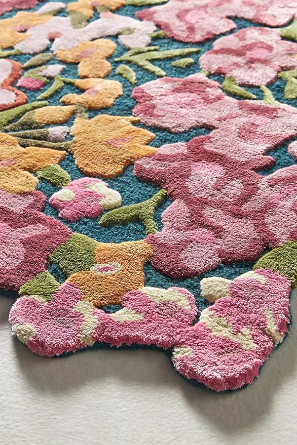 Cassia Wool Viscose Area Rug - 8’ x 11' – Handmade Wool Area Rugs –Multi – Rugs for Living Room, Bedroom – Anti-Skid – Carpets with Non-Slip Natural Backing with 100% Cotton