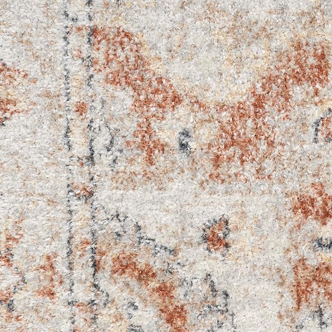Nourison Home Astra Machine Washable Gold Multicolor 5'3" x 7' Area Rug - Easy Clean, Non Shedding, Bed Room, Living Room, Dining Room, Kitchen (5' x 7')