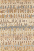 Dash and Albert Paint Chip Wool Area Rug - 3' x 5' Neutral Graphic Hand Micro Hooked Accent Rug - Durable, High Traffic Areas Hallway, Living Room, Stairs