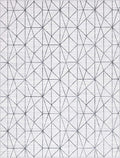 Rugs.com Lattice Trellis Collection Rug – 9' x 12' White Low-Pile Rug Perfect for Living Rooms, Large Dining Rooms, Open Floorplans