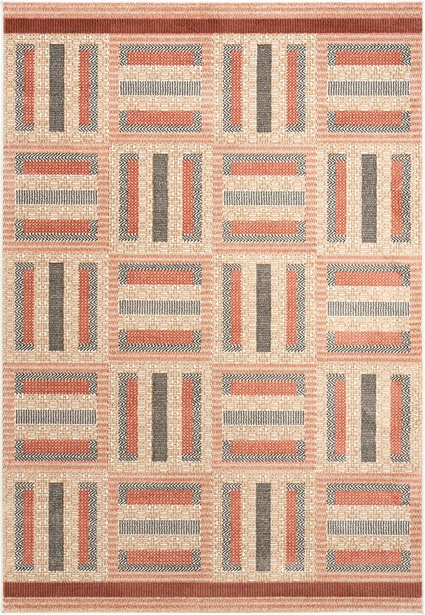 Nourison Home Nordic Multicolor 5' x 7' Area Rug - Easy Clean, Non Shedding, Bed Room, Living Room, Dining Room, Kitchen (5' x 7')
