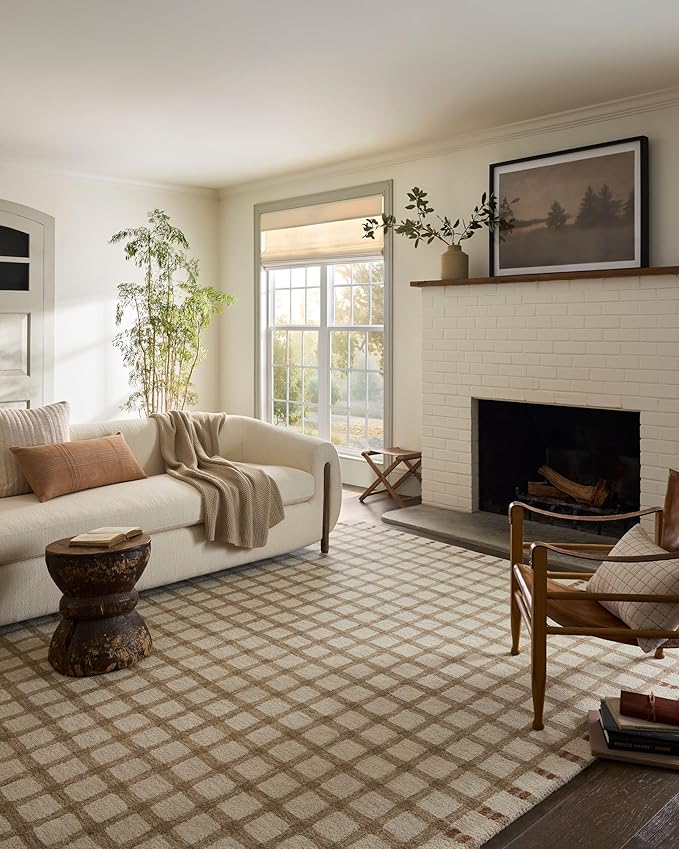 Loloi Magnolia Home by Joanna Gaines Waylon Collection WAY-02 Natural/Rust 2'-6" x 9'-9" Runner Rug