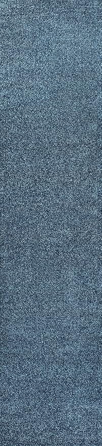JONATHAN Y Haze Solid Low-Pile Turquoise Runner Rug 2x12, Coastal,Bohemian,Minimalist,Classic, Easy-Cleaning for Living Room,Bedroom,Kitchen,Pet Friendly,Non-Shedding (SEU100H-212)