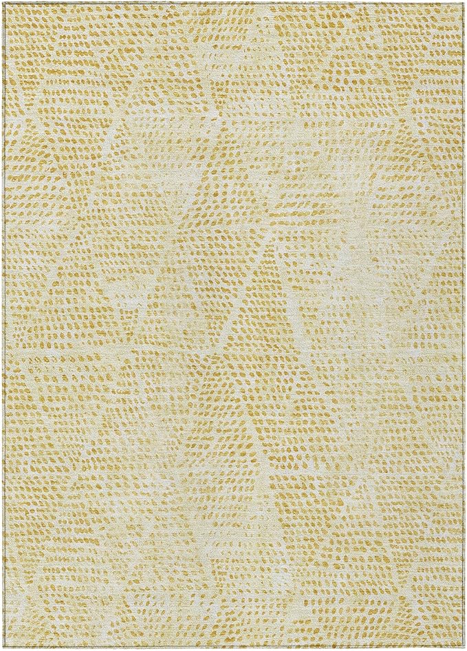 Addison Rugs Chantille ACN591 Wheat 8' x 10' Indoor Outdoor Area Rug, Easy Clean, Machine Washable, Non Shedding, Bedroom, Living Room, Dining Room, Kitchen, Patio Rug