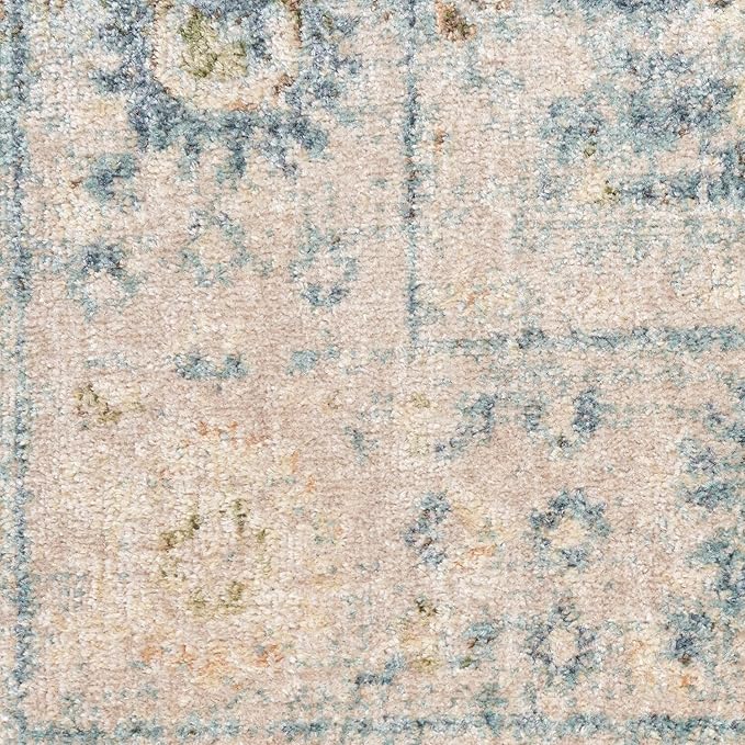 Nourison Home Astra Machine Washable 8' x 10' Teal Beige Area Rug