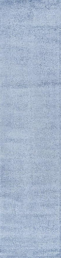 Eyely UES100F-216 Supersoft Haze Solid Low-Pile Indoor Runner Rug, Coastal, Bohemian, Minimalist, Classic, Casual for Bedroom,Kitchen,Living Room,Non Shedding,Easy-Washing, Blue, 2 X 16