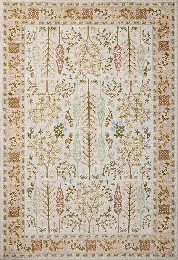 Loloi Rifle Paper Co. Canopy Collection CNP-01 Cream 8'-6" x 11'-6" Area Rug