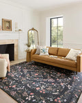 Loloi Rifle Paper Co. Maison Collection MAO-04 Tuileries Black 5'-0" x 7'-6", .19" Pile Height, Area Rug