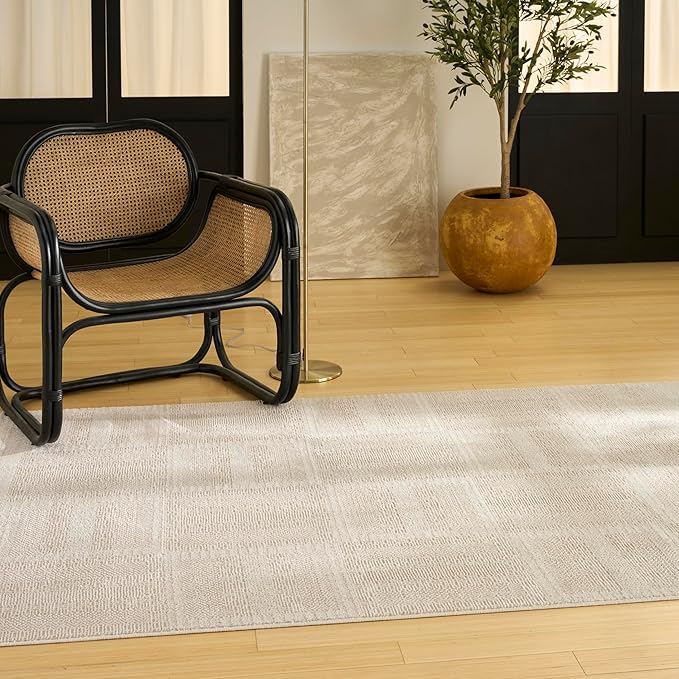 Nourison Home Nordic Taupe 5' x 7' Area Rug - Easy Clean, Non Shedding, Bed Room, Living Room, Dining Room, Kitchen (5' x 7')