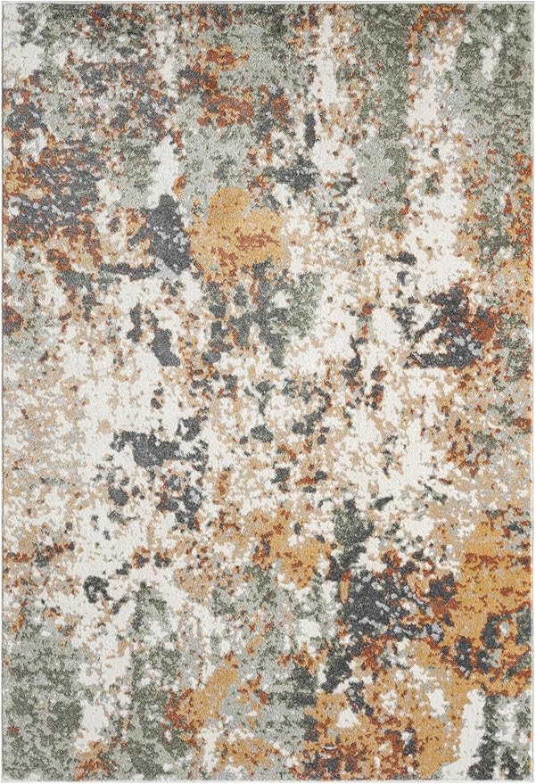 Keen Home Design Area Rugs - 9x12 Non-Shedding, Abstract Rugs for Kitchen, Living Room, Bedroom, Dining Room, Entryway - Size: 9'2" x 11'11", Multi