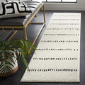 SAFAVIEH Melody Collection Area Rug - 2'2" x 6' Runner, Ivory/Black, Geometric Design, Ideal for High Traffic Areas in Living Room, Bedroom, Dining (MEL114A)