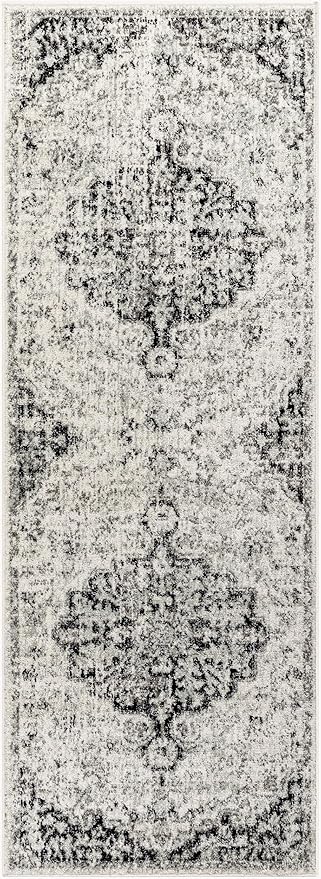Livabliss Odelia Vintage Bohemian Runner Area Rug,2'7" x 7'3",Black