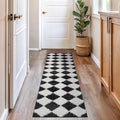 Rugshop Diamond Wave Pattern Shag Runner Rug Anthracite Dark Gray 2' 3" x 8' Perfect for Hallways, Kitchens, or Behind The Sofa