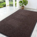 OLANLY Front Door Mat Indoor Outdoor Entrance, Waterproof Heavy Duty Doormat, Fade Resistant, Low Profile, Easy Clean Patio Porch Welcome Floor Mats for Entry, 59x30, Tan