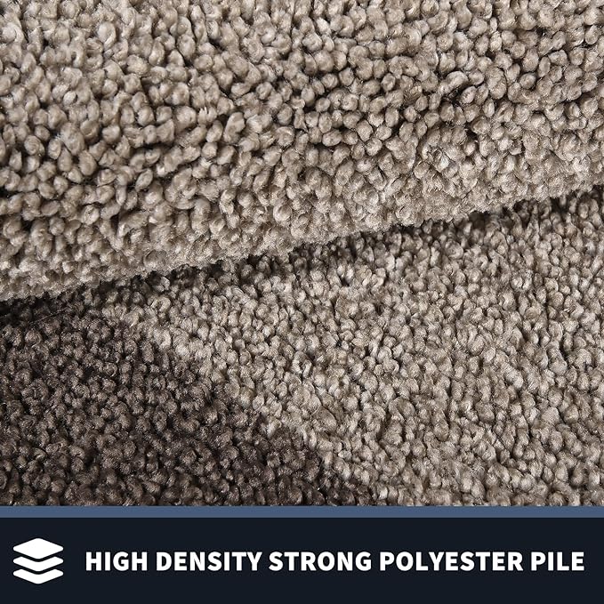 PURRUGS Dirt Trapping Door Mat 24" x 70", Non-Slip/Skid Machine Washable Entryway Rug, Shoes Scraper, Throw Rug, Super Absorbent Area Rug for Muddy Wet Shoes and Paws, Beige & Grayish Brown