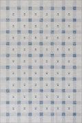 Dash & Albert Valen Plaid Blue Machine Washable Rug, 3 X 5 Feet, Blue/White Plaid Pattern