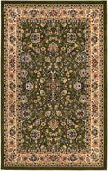 Rugs.com Yasmin Collection Rug – 5' x 8' Green Medium Rug Perfect for Bedrooms, Dining Rooms, Living Rooms