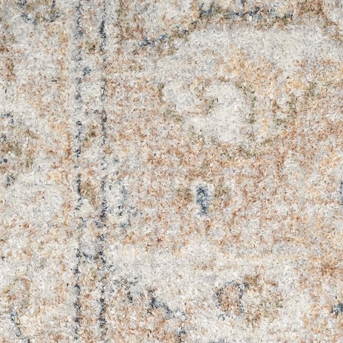 Nourison Home Astra Machine Washable Beige 9' x 12' Area Rug - Easy Clean, Non Shedding, Bed Room, Living Room, Dining Room, Kitchen (9' x 12')