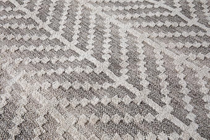 Well Woven Custom Size Hallway & Stair Runner- Harlow Rhodes Taupe 31 Inches Wide x 45 Feet Long Runner (31" x 45') Runner Rug - Contemporary Design, Ultra-Soft, Easy-Clean