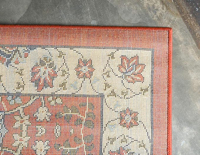 Unique Loom Espahan Collection Area Rug - Cape Cod (2' 2" x 3' 1" Rectangle, Terracotta/ Black)