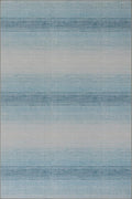 Dash & Albert Pandora Blue Machine Washable Rug, 8.5 X 11.5 Feet, Blue Abstract Pattern