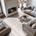 Rugshop Geometric Boho Large Area Rug – Gray Tribal Pattern, Perfect for Living Room, Bedroom, Dining Room, 9' x 12'