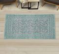 Ambesonne Floral Decorative Rug, Curlicue Flower Branches of Romantic Spring Soft Colors Botanical Meadow Art, Quality Carpet for Bedroom Dorm and Living Room, 2' 2" x 3' 7", Rose Mint Green