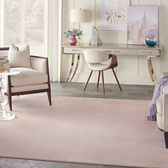 Nourison Home Nourison Essentials Pink 8' x 10' Area Rug - Easy Clean, Non Shedding, Bed Room, Living Room, Dining Room, Kitchen (8' x 10')