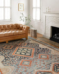 Loloi Jocelyn Collection JOC-05 Navy/Multi 6'-7" x 9'-7" .38" Thick Area Rug