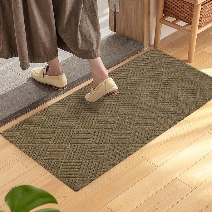 jxgzyy Runner Rug 2'11" x 9'10", Commercial Front Door Mat, Heavy Duty Indoor Outdoor Doormat, Outdoor Mats for Entrance, Non-Slip Entry Mat for High Traffic Area