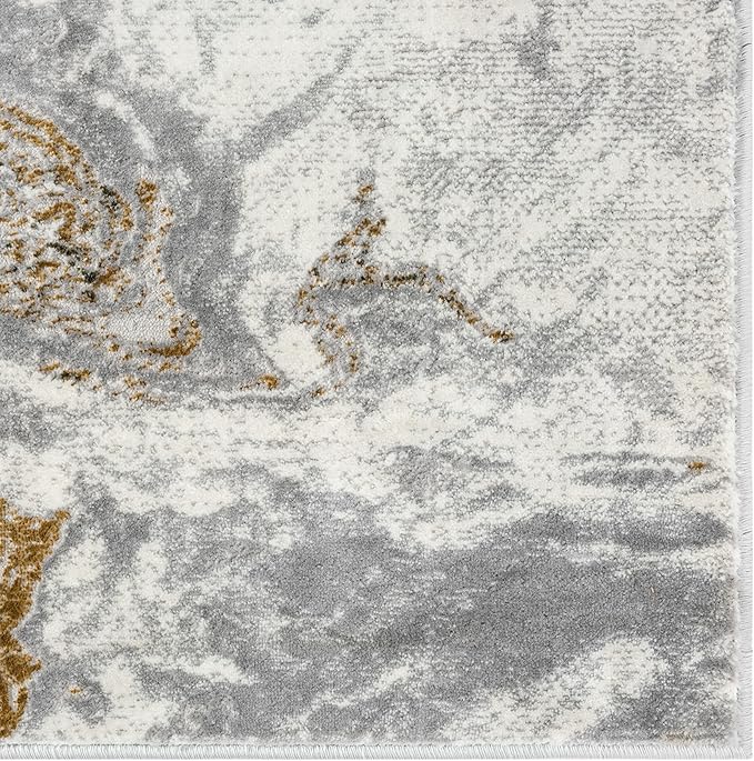 LUXE WEAVERS Marble Swirl Abstract Area Rug, Green 2x7